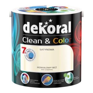 DEKORAL CLEAN&COLOR, opakowanie 2,5L – Farba Lateksowa Satynowa